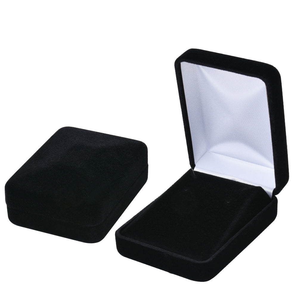 12PCS Black Velvet Pendant Earring Necklace Boxes