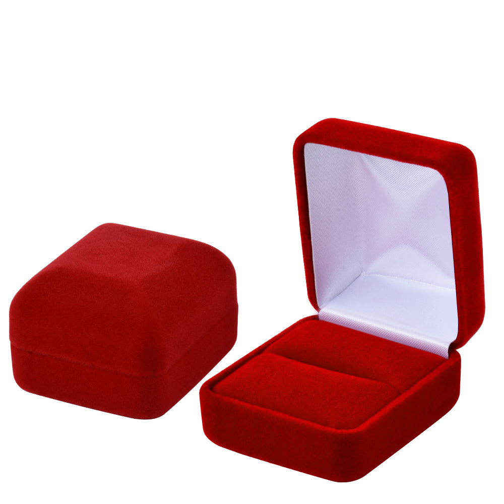 12 PCS Red Velvet Ring Boxes