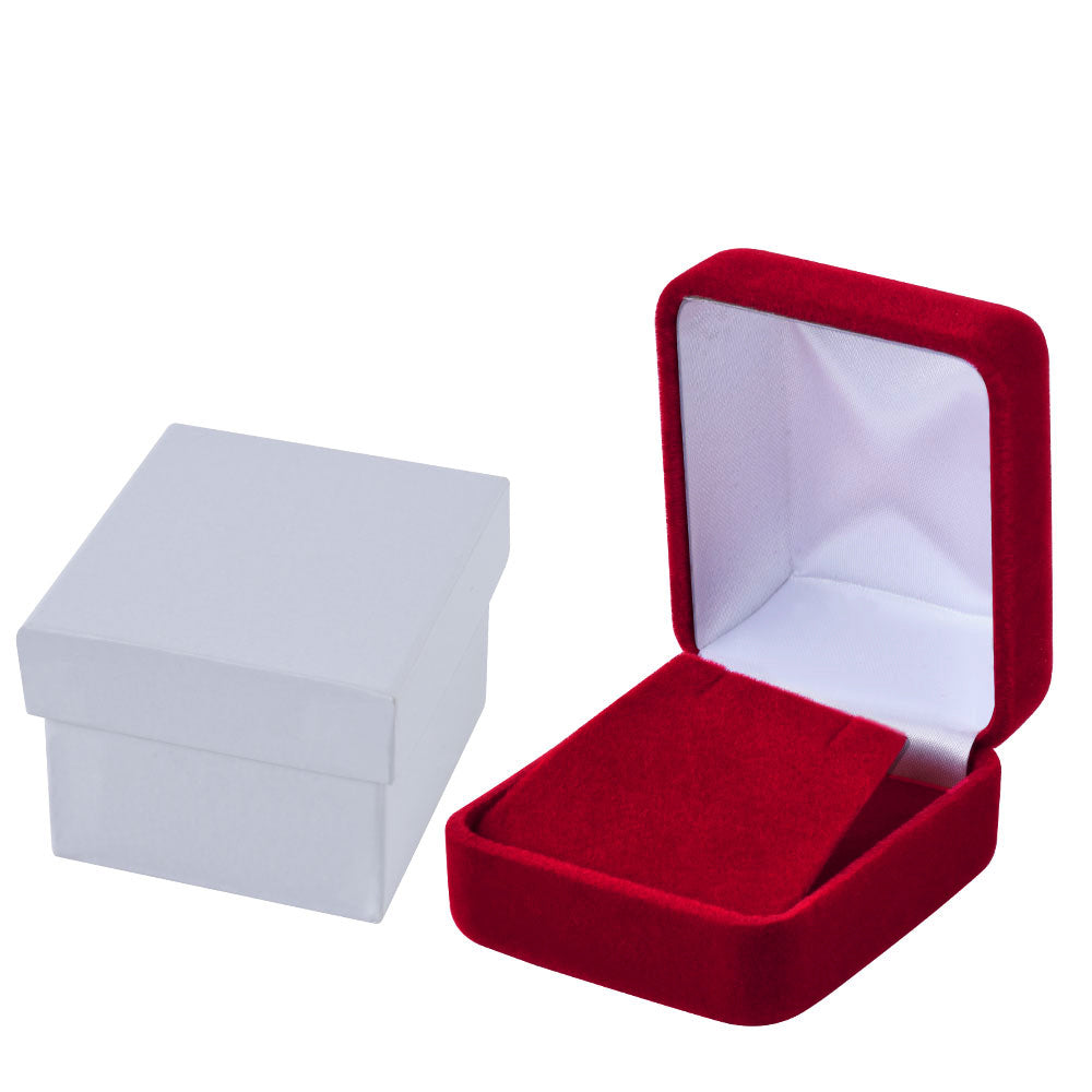 12 PCS Red Velvet Pendant Earring Necklace Boxes