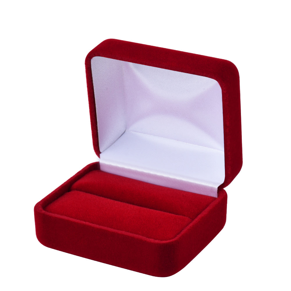 12 PCS Red Velvet Double Ring Boxes