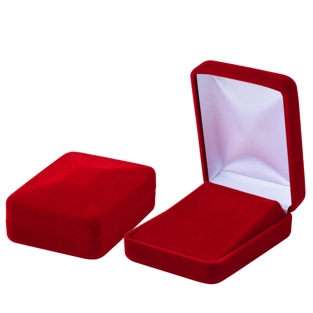 12 PCS Red Velvet Pendant Earring Necklace Boxes