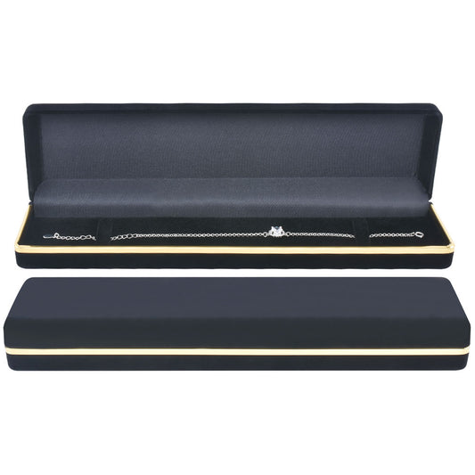 12PCS Black Flocking Bracelet Boxes