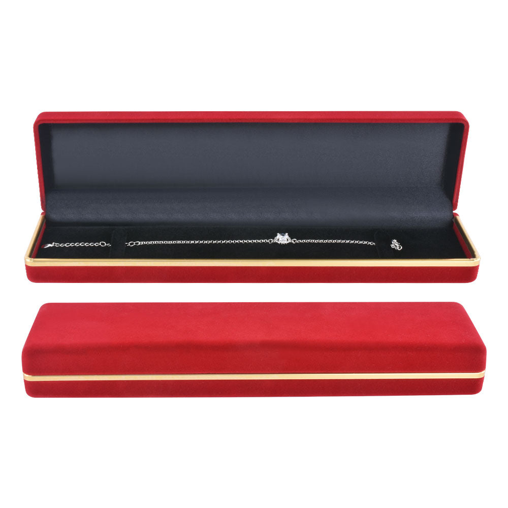 12PCS Red Flocking Bracelet Boxes
