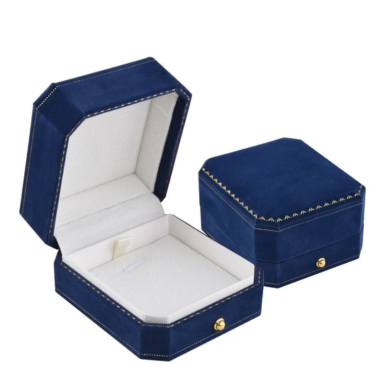 12PCS Luxury Blue Velvet Covered Pendant Earring Boxes