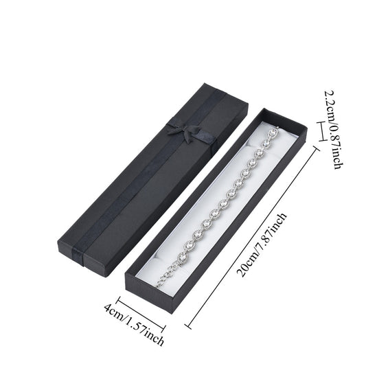 bracelet box - 12pcs Black Bracelet Boxes B10-82-BK open view