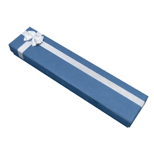 bracelet box - 12-Piece Navy Blue Ribbon Paper Bracelet Gift Boxes B0982-B open view