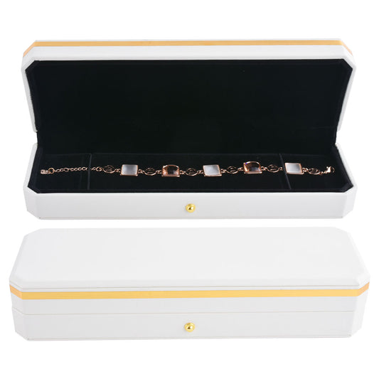 bracelet box - PU Bracelet Box P09BR-W BK open view