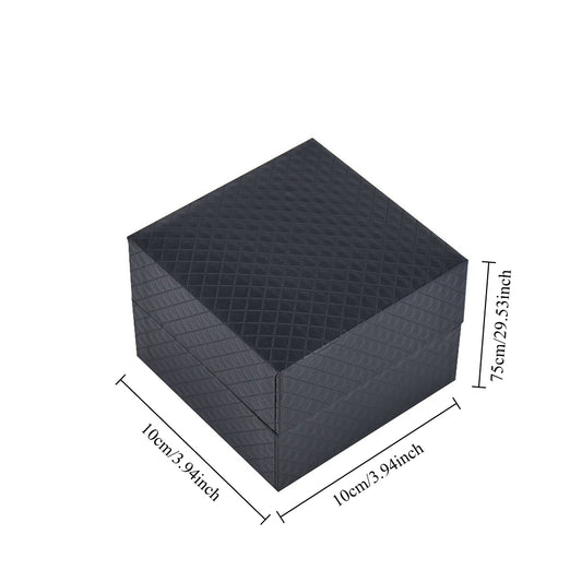 bracelet box and watch box - Black Paper Watch Bracelet Box WB003-BK open view