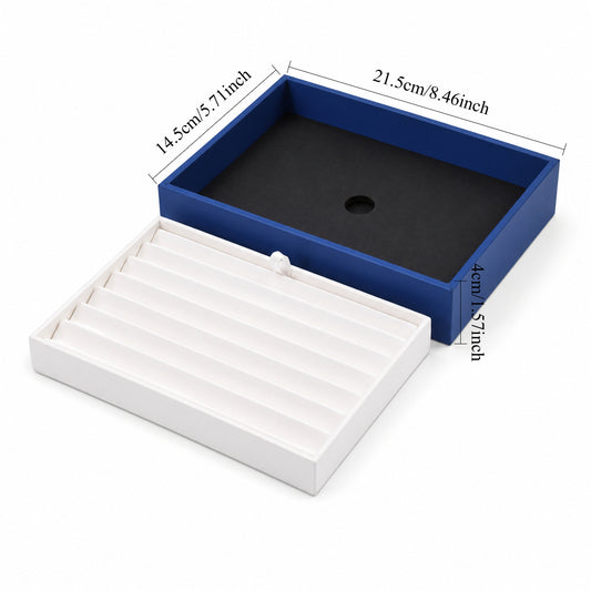 bracelet display - Blue White Bracelet Display Tray T046BR9-W open view