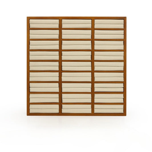 bracelet display - Wood Microfiber Display Tray Rings Bracelets C01139 open view