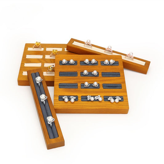bracelet display - Wooden Wood Display Tray Rings Bracelets C00833 open view