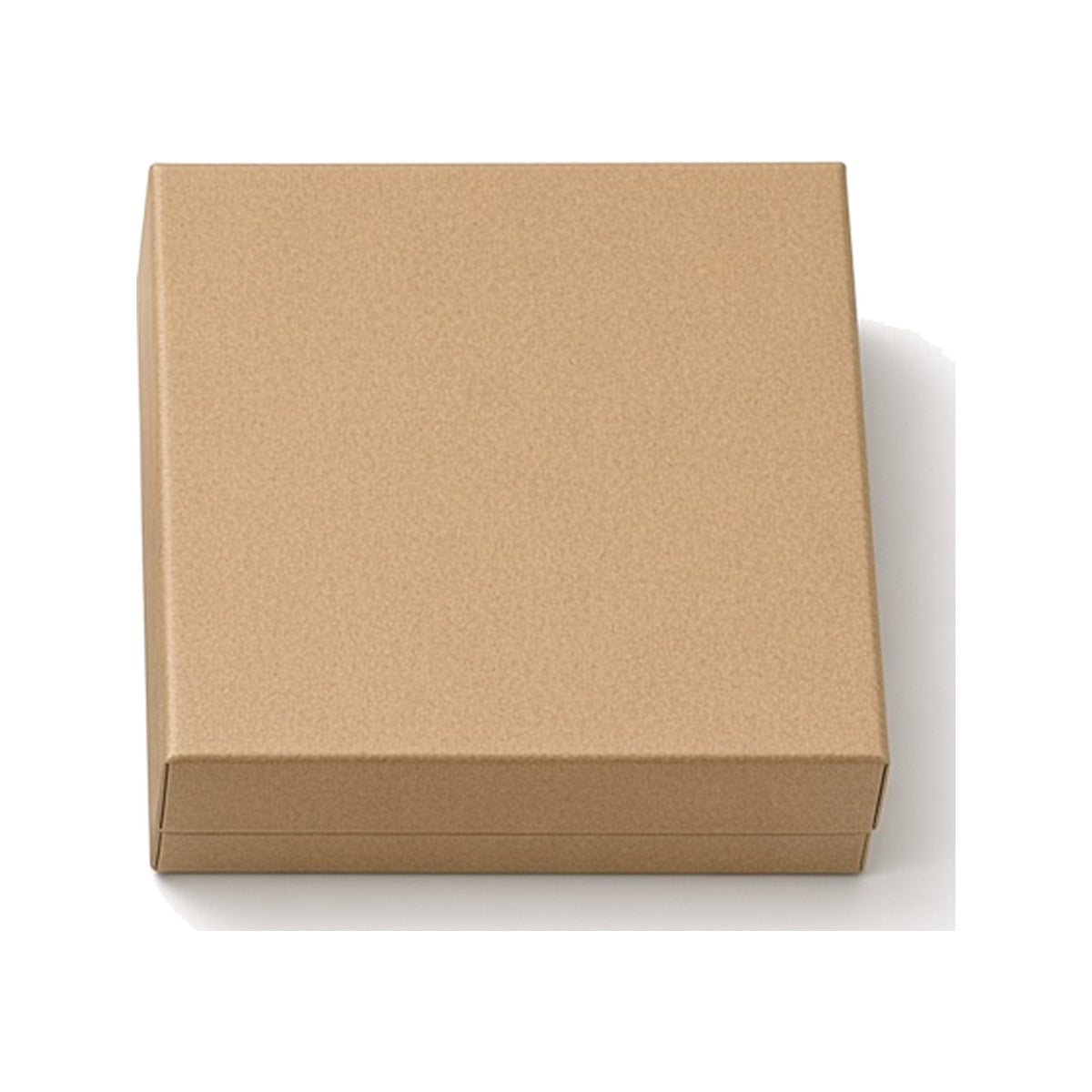 Kraft paper custom magnetic jewelry box in 10 x 10 x 3.5 cm