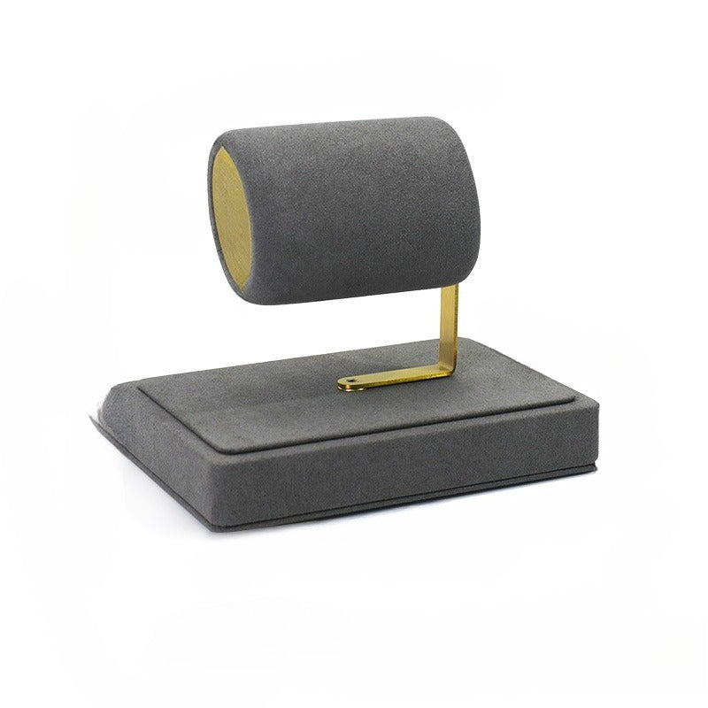 Velvet Watch & Bracelet Display Stand with Gold Metal Base - Multi-Color Holder for Retail & Photography
