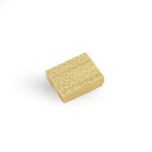 jewelry box - 100pcs Gold Cotton Boxes BX2811 open view