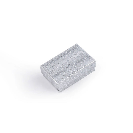 jewelry box - 100pcs Silver Cotton Boxes BX2821S open view