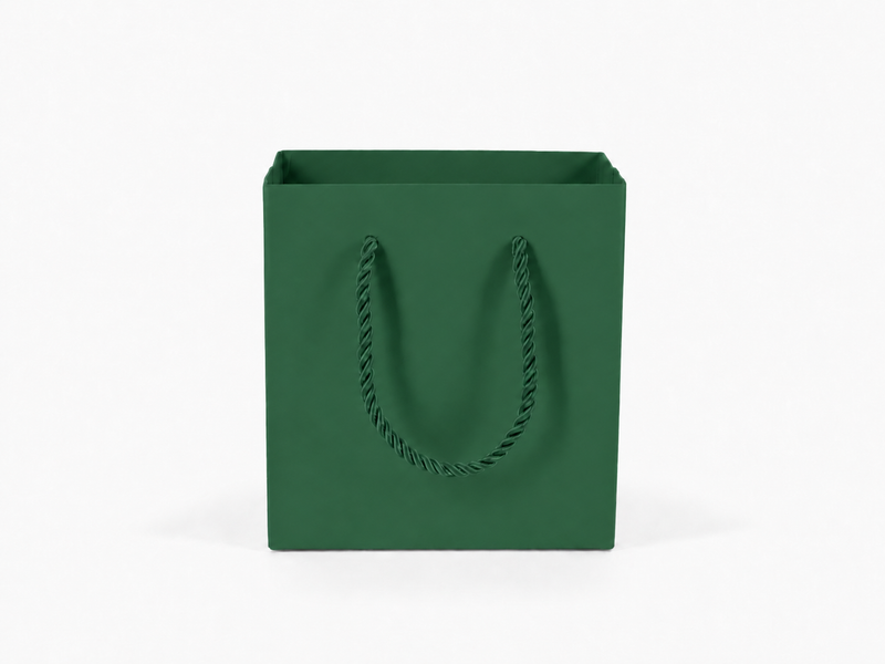jewelry gift bags - 24-Pack Green Small Gift Bags for Jewelry with Rope Handles 4.75 2.75 5 in SB19-G detail view