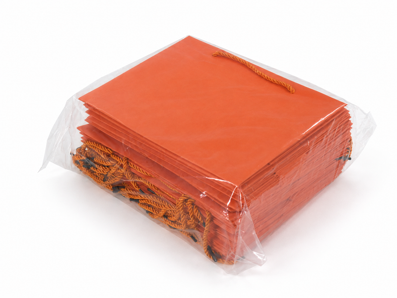 jewelry gift bags - 24-Pack Orange Gift Bags with Rope Handles 10.25 4.25 7.75 in SB23-O detail view