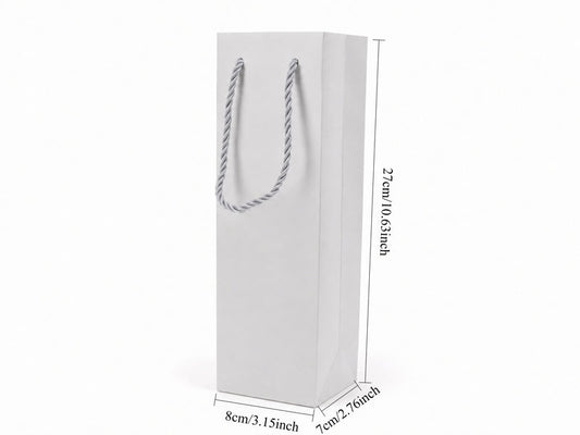 jewelry gift bags - 24-Pack White Small Gift Bags with Rope Handles 3.25 2.75 10.75 in SB24-W open view