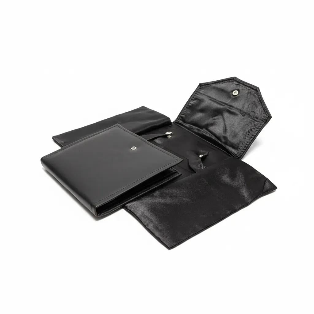 necklace box - Black Necklace JP034-PU-BK side view