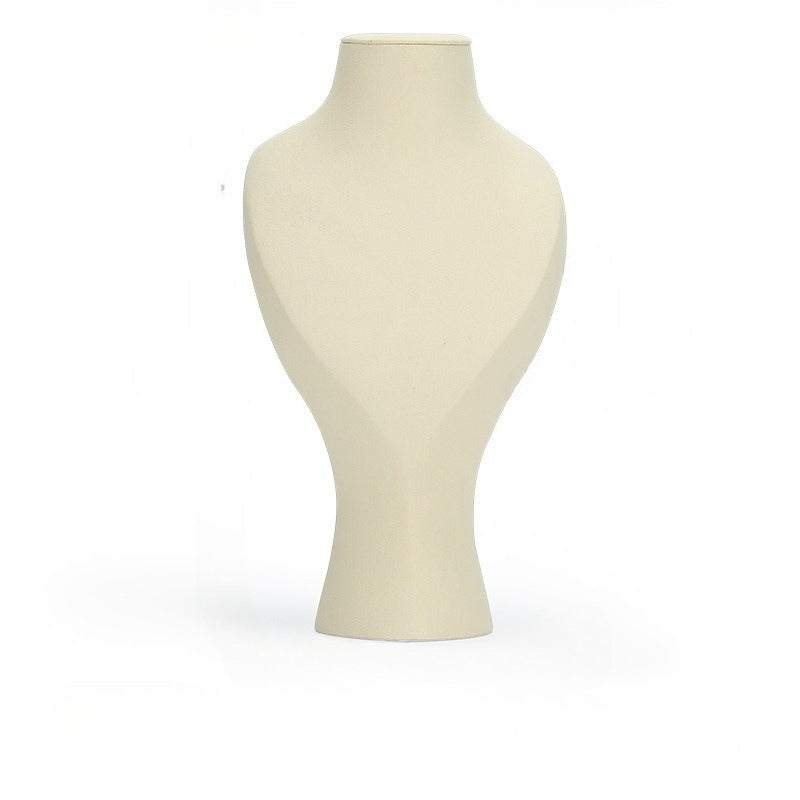 necklace display - Microfiber Necklace Bust Display Stand C01326 front view