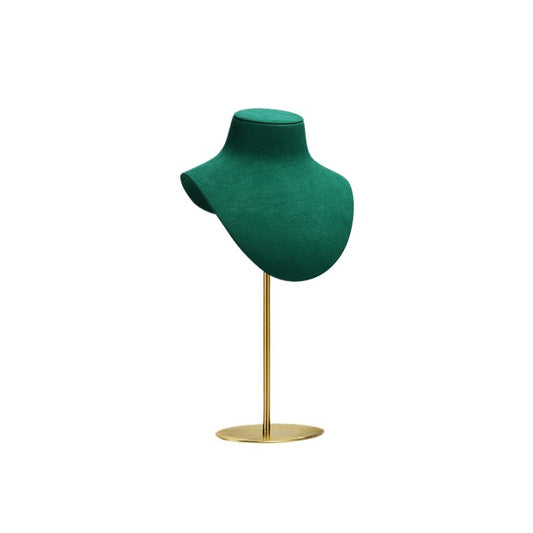 necklace display - Metal Microfiber Display Mannequin Necklace Stand C00946 open view