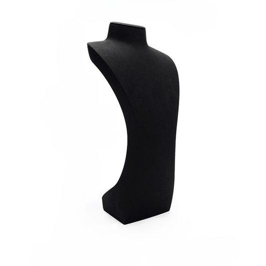 pendant display and necklace display - Black Microfiber Display Stand Necklace Pendant C02133 open view