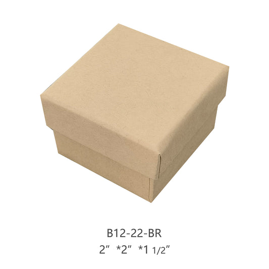 ring box - 24pcs Brown Ring Boxes B12-22-BR BK BR open view