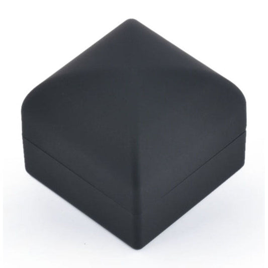 ring box - 12pcs Black Beige Velvet Ring Box Display LB02R1-BK BK open view