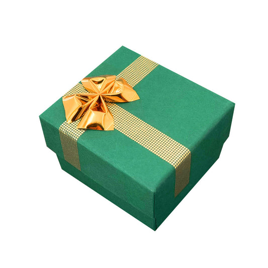 ring box - 24-Piece Green Ribbon Paper Ring Gift Boxes B0922-G open view