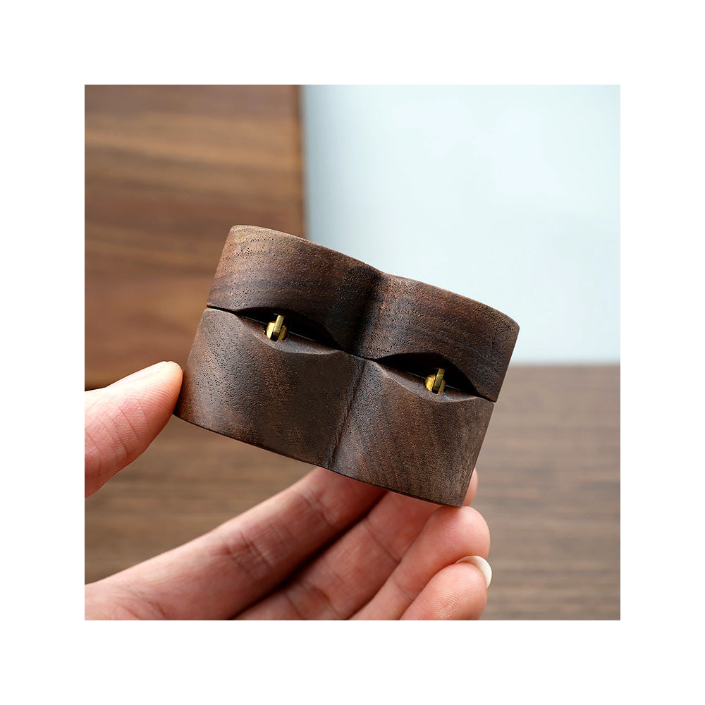 ring box - Clear Wooden Ring Box Boxes W03R2-BR detail view
