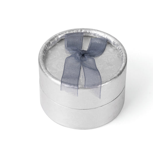ring box - 30pcs Silver Cardboard Organza Ring Boxes B1422-SL W SL open view