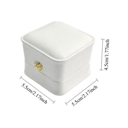 ring box - 24pcs White Ring Box P016-R1-W W open view