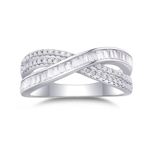 sterling silver jewelry - 925 Silver Silver Jewelry SLM0102R-White-6 open view
