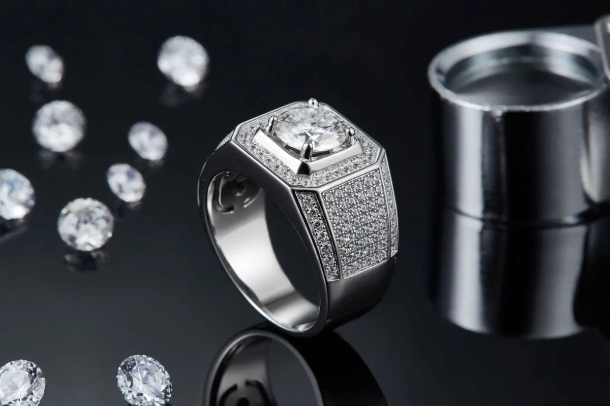sterling silver jewelry - Silver Gold Ring SLM0067R-silver-6 product view 06