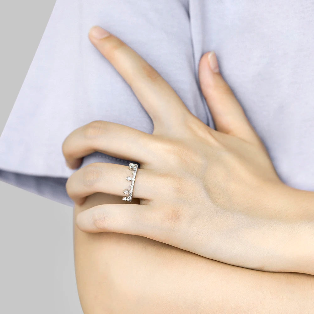 sterling silver jewelry - 925 Rose Gold Rings SLZ0045R-silver ring-6 product view 07