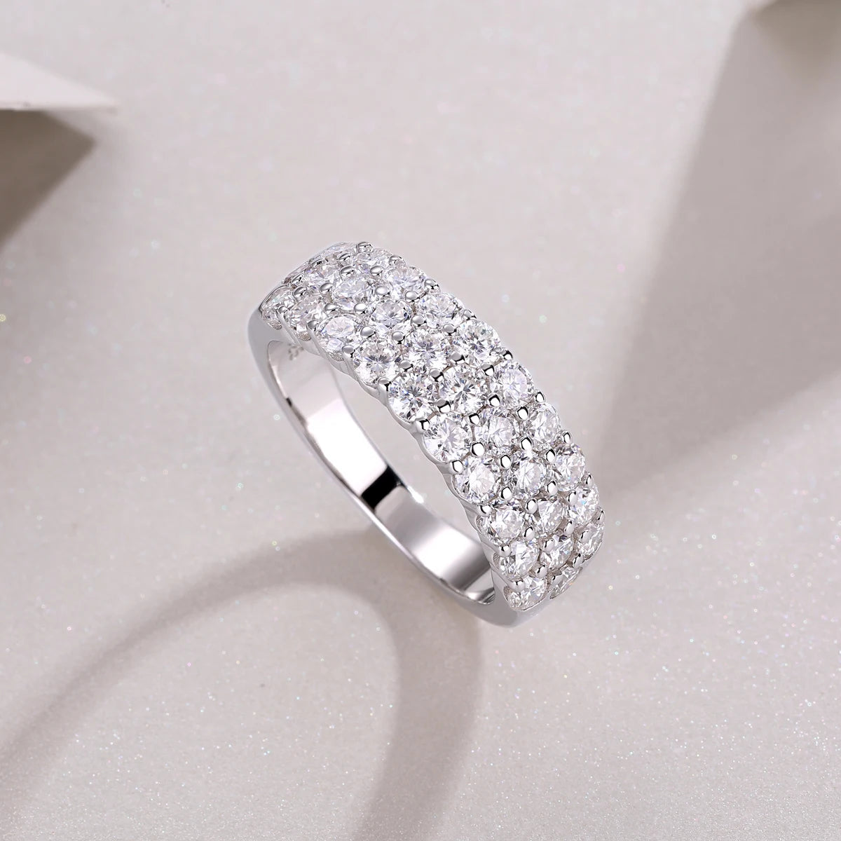 sterling silver jewelry - 18 Silver Ring SLM0166R-White-6 product view 06