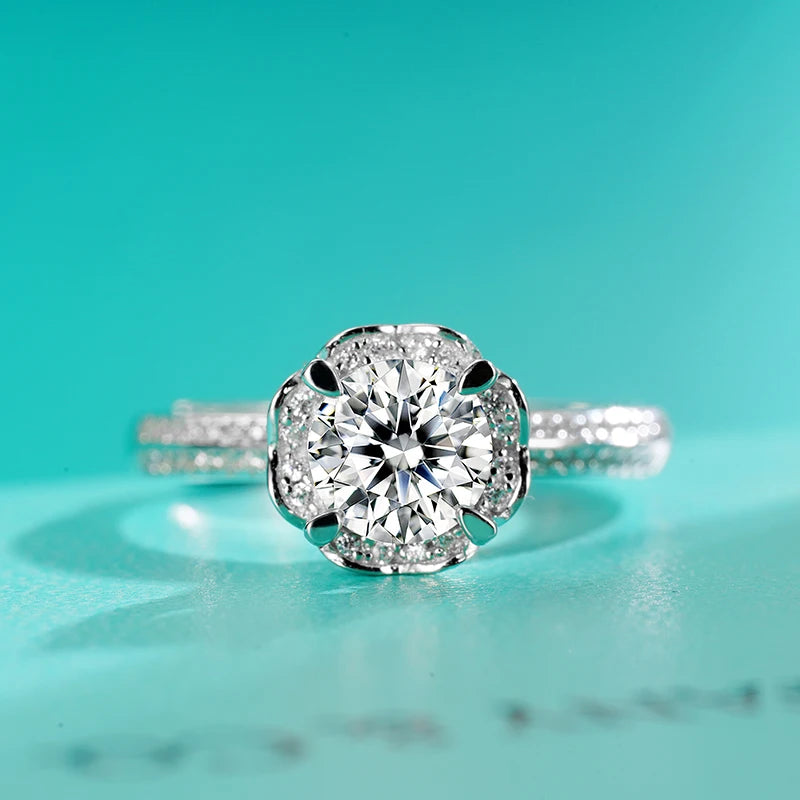 sterling silver jewelry - 925 Silver Ring SLM0011R-1.0 CT-AJ product view 05