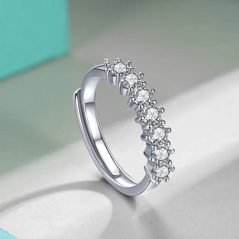 sterling silver jewelry - 925 Silver Ring SLM0013R-0.1 CT*7-AJ detail view