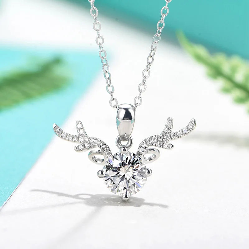 sterling silver jewelry - Silver Pendant Necklace SLM0021N-1 CT-45 cm detail view