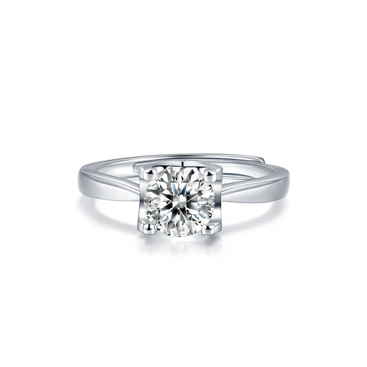 sterling silver jewelry - 925 Silver Ring SLM0035R-2.0 CT-AJ open view