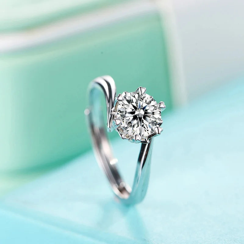 sterling silver jewelry - 925 Silver Ring SLM0041R-1.0 CT-AJ product view 05