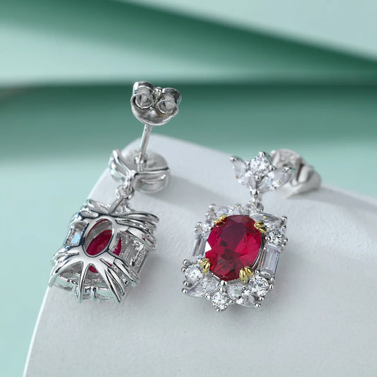 sterling silver jewelry - 925 Gold Silver Earring SLM0023E-catalogue open view