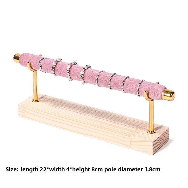 Solid wood ring display stand
