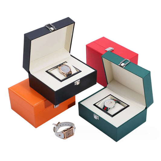 watch box - PU Leather Watch Box Display Watches C00613 open view