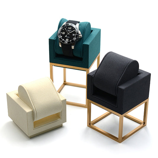 watch display - Custom Metal Watch Display Stands for Jewelry Showcases JB-CWDS-BEIGE-BASE open view