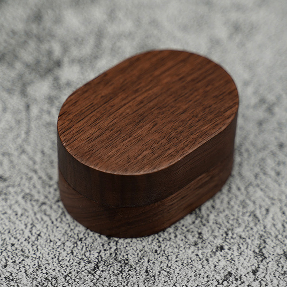 Oval Wooden Single Ring Box With Window