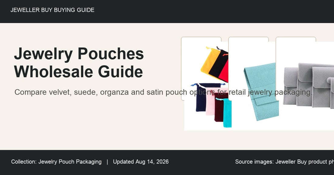 Jeweller Buy velvet, suede-style and organza jewelry pouches for a wholesale pouch buying guide