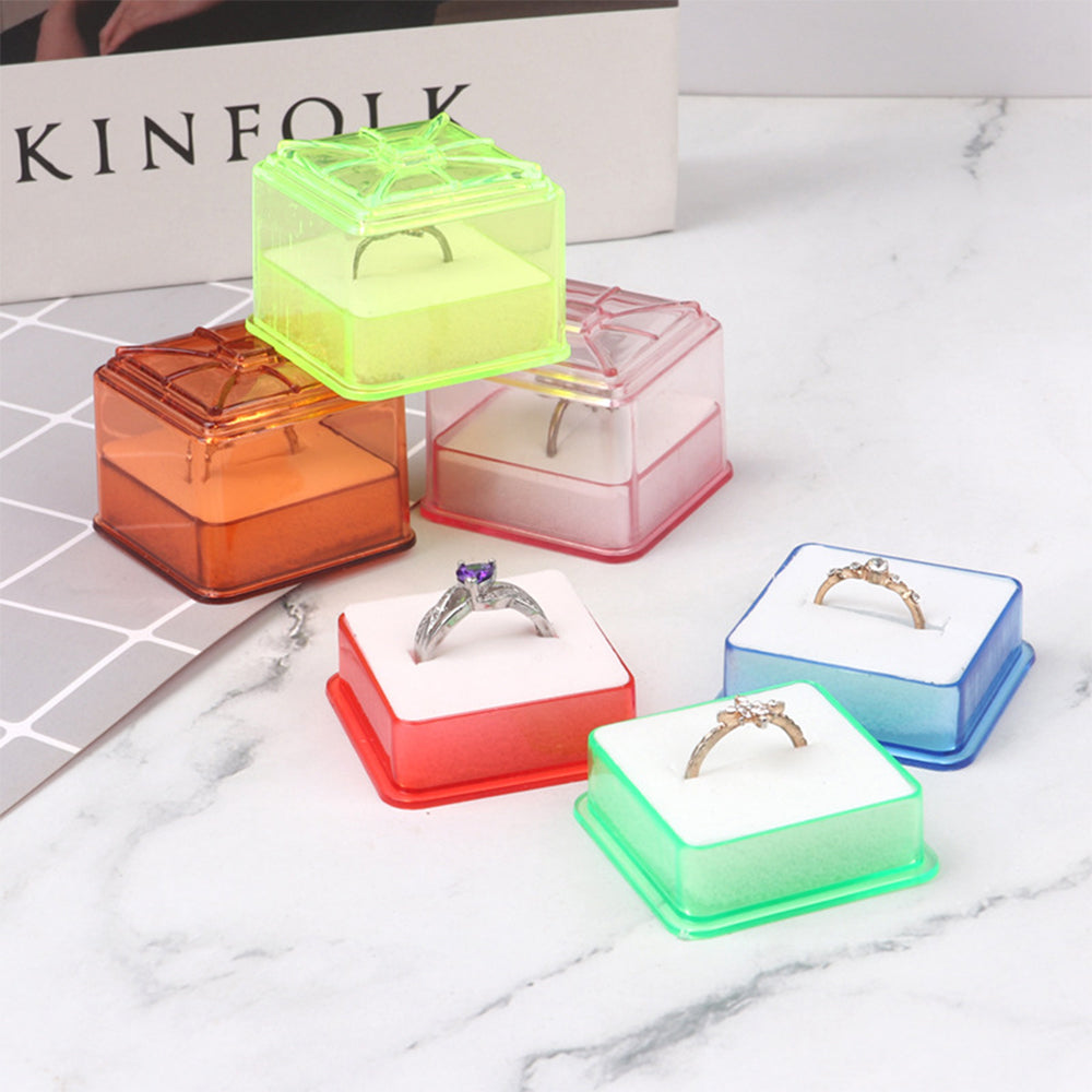 Color Transparent Acrylic Ring Box