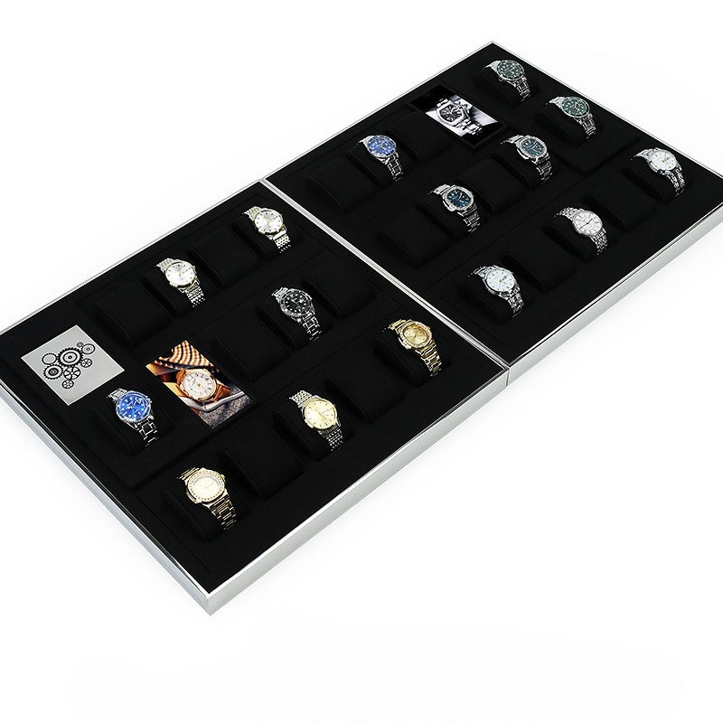 Premium Black Microfiber Watch Display Tray