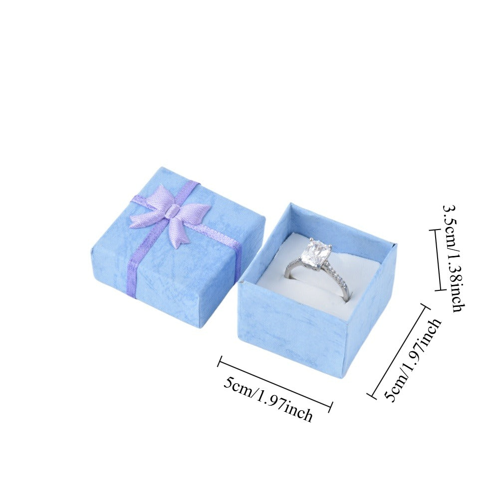 24Pcs (B10-22-PB) Light Blue Fashion Ring Boxes